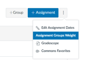 Assignment Group Weights option