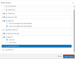 Screen showing various content to be copied with arrows indicating multiple items of like content